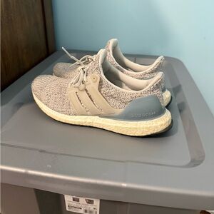 Adidas Ultra Boost Gray and Cream Sneakers